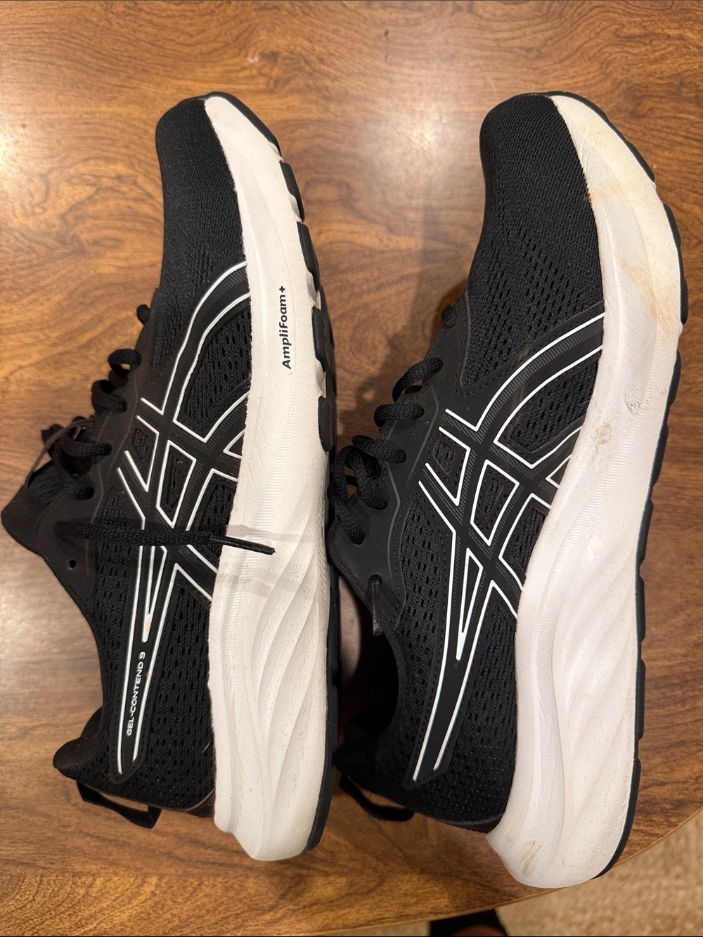 ASICS Black and White Men's Athletic Running Shoes